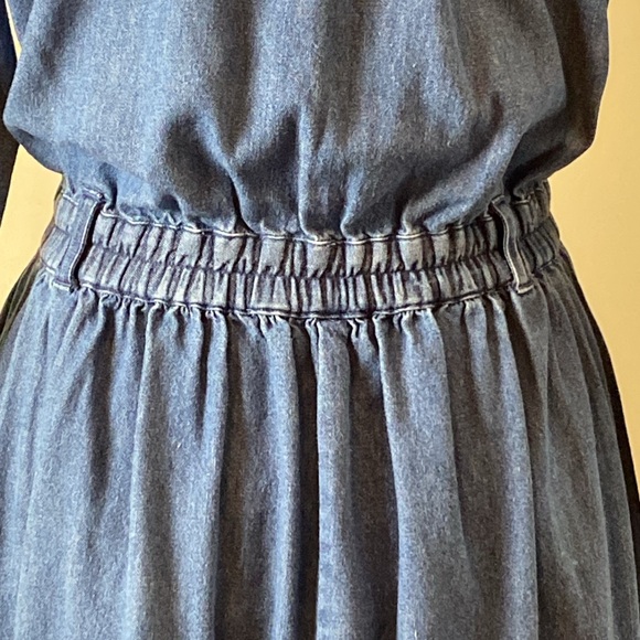 Talbots Long Sleeve Button Front Denim Jean Dress Size 6 Petite - Picture 7 of 15
